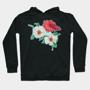 Wild Roses and Betta Fish Hoodie